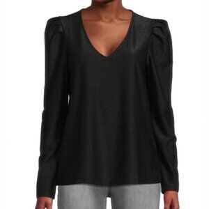 Puff Sleeve Shimmer Top